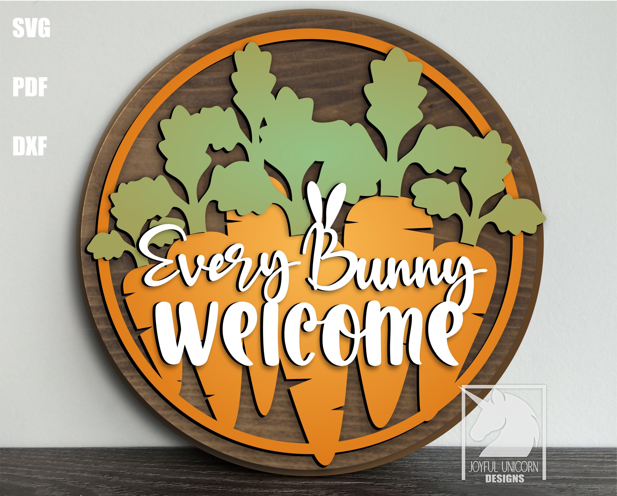 Every Bunny Welcome Sign SVG, Easter Carrot Door Hanger, Glowforge and ...