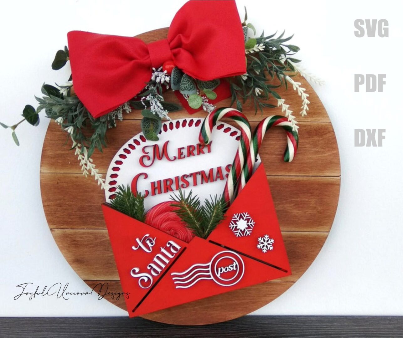 Letters To Santa MailBox SVG North Pole MailBox Merry Christmas Sign SVG Glowforge Cricut Xtool Ready Files Christmas Layered Design SVG