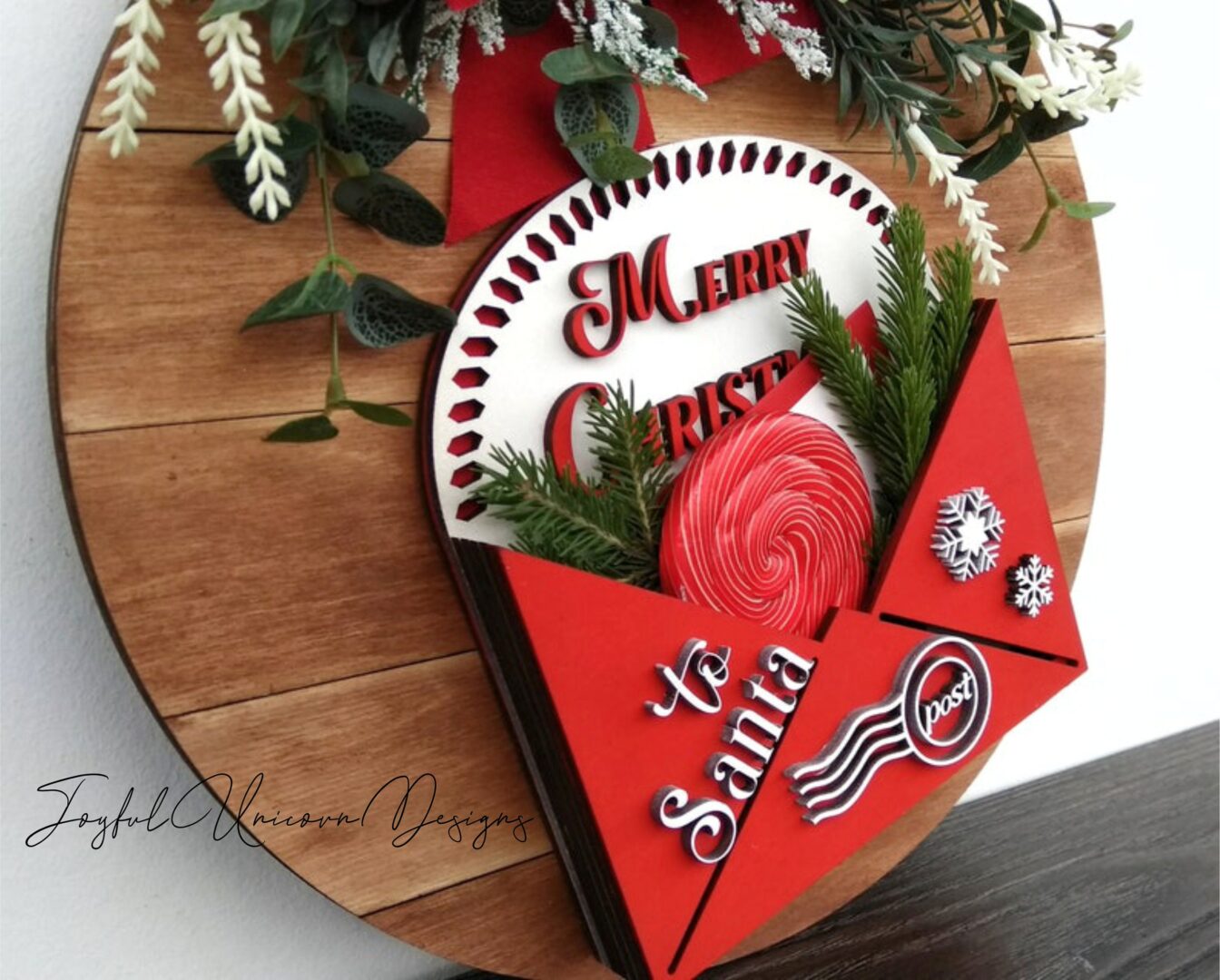 Letters To Santa MailBox SVG North Pole MailBox Merry Christmas Sign SVG Glowforge Cricut Xtool Ready Files Christmas Layered Design SVG - Image 3