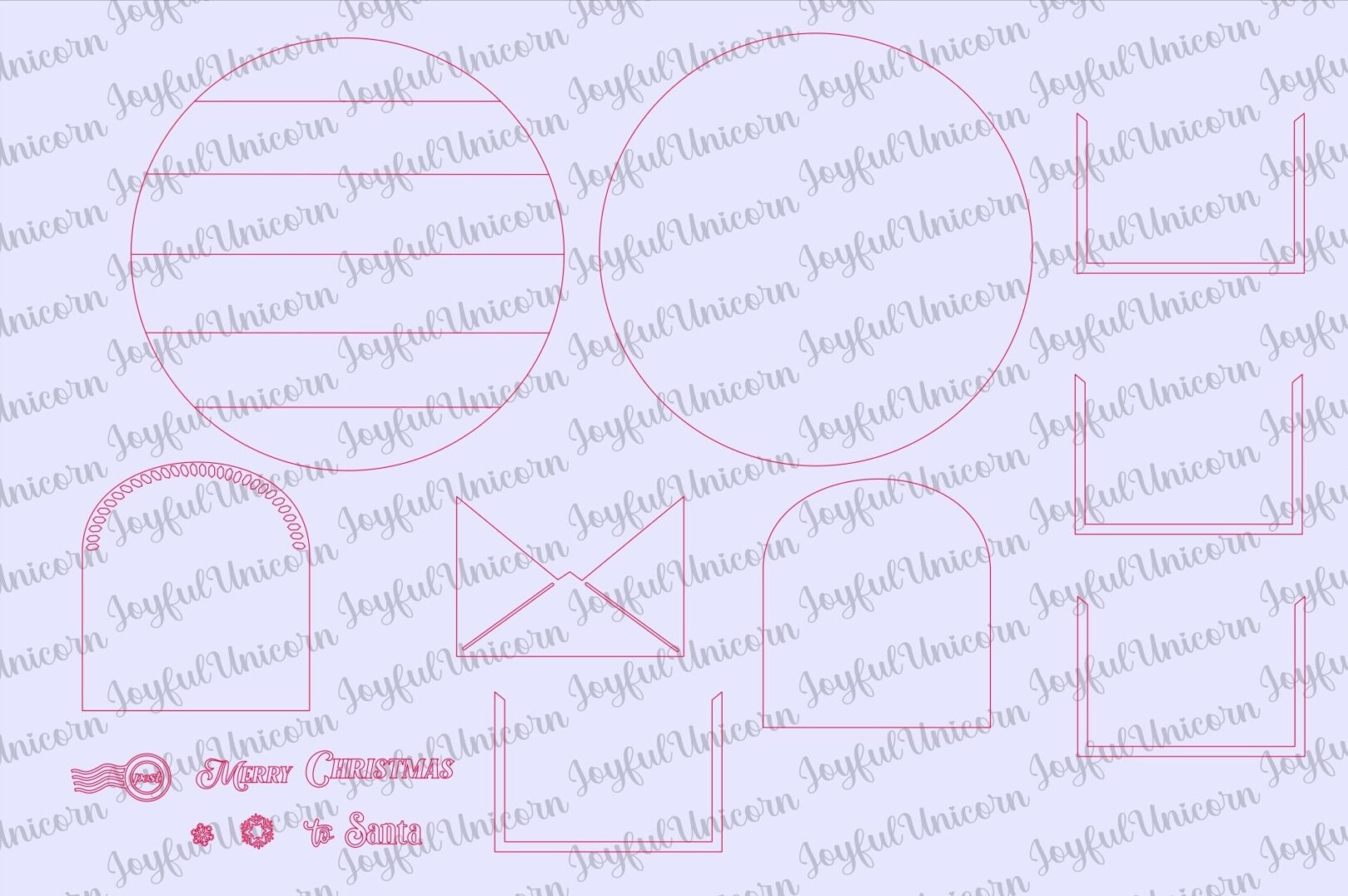 Letters To Santa MailBox SVG North Pole MailBox Merry Christmas Sign SVG Glowforge Cricut Xtool Ready Files Christmas Layered Design SVG - Image 6