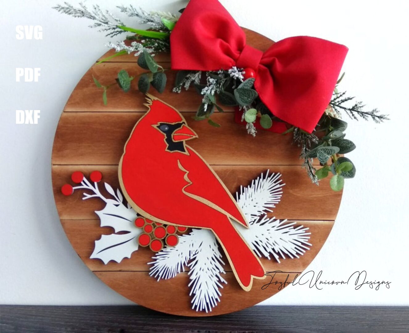 Christmas Round Signs SVG Bundle, Merry and Bright Sign, Snowman Sign, Mittens Sign, Laser Cut file, Ice Skates Sign, Front Door Decor SVG - Image 5