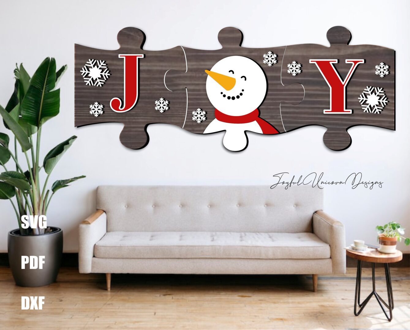 Christmas Wood Door Hangers SVG Bundle, Glowforge Ready file, Christmas Round Sign SVG, Laser cut files, Christmas Welcome Sign svg file - Image 5
