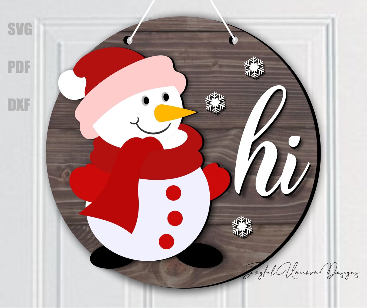 Christmas Wood Door Hangers SVG Bundle, Glowforge Ready file, Christmas Round Sign SVG, Laser cut files, Christmas Welcome Sign svg file - Image 7