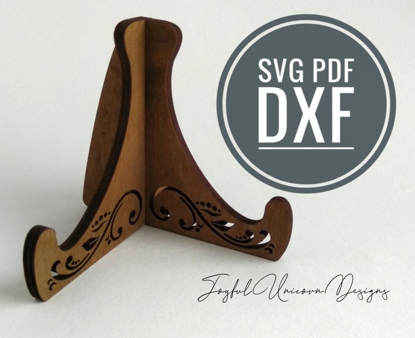 Easel Stands Bundle SVG, Glowforge Ready file, Laser Cut Easel Stands, Wood Easel Stand, Easel Display Stand SVG, Wood Plate Holder - Image 6