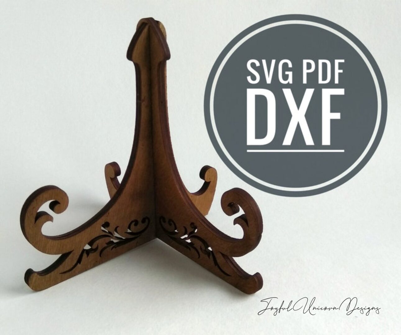 Easel Stands Bundle SVG, Glowforge Ready file, Laser Cut Easel Stands, Wood Easel Stand, Easel Display Stand SVG, Wood Plate Holder - Image 5