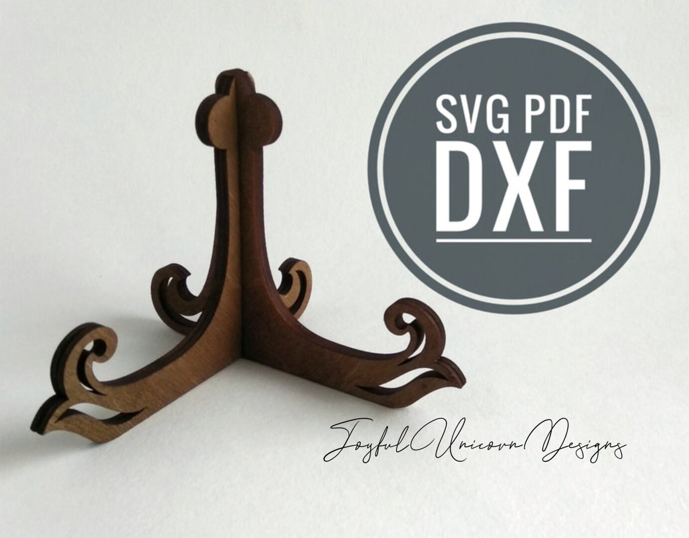 Easel Stands Bundle SVG, Glowforge Ready file, Laser Cut Easel Stands, Wood Easel Stand, Easel Display Stand SVG, Wood Plate Holder - Image 7