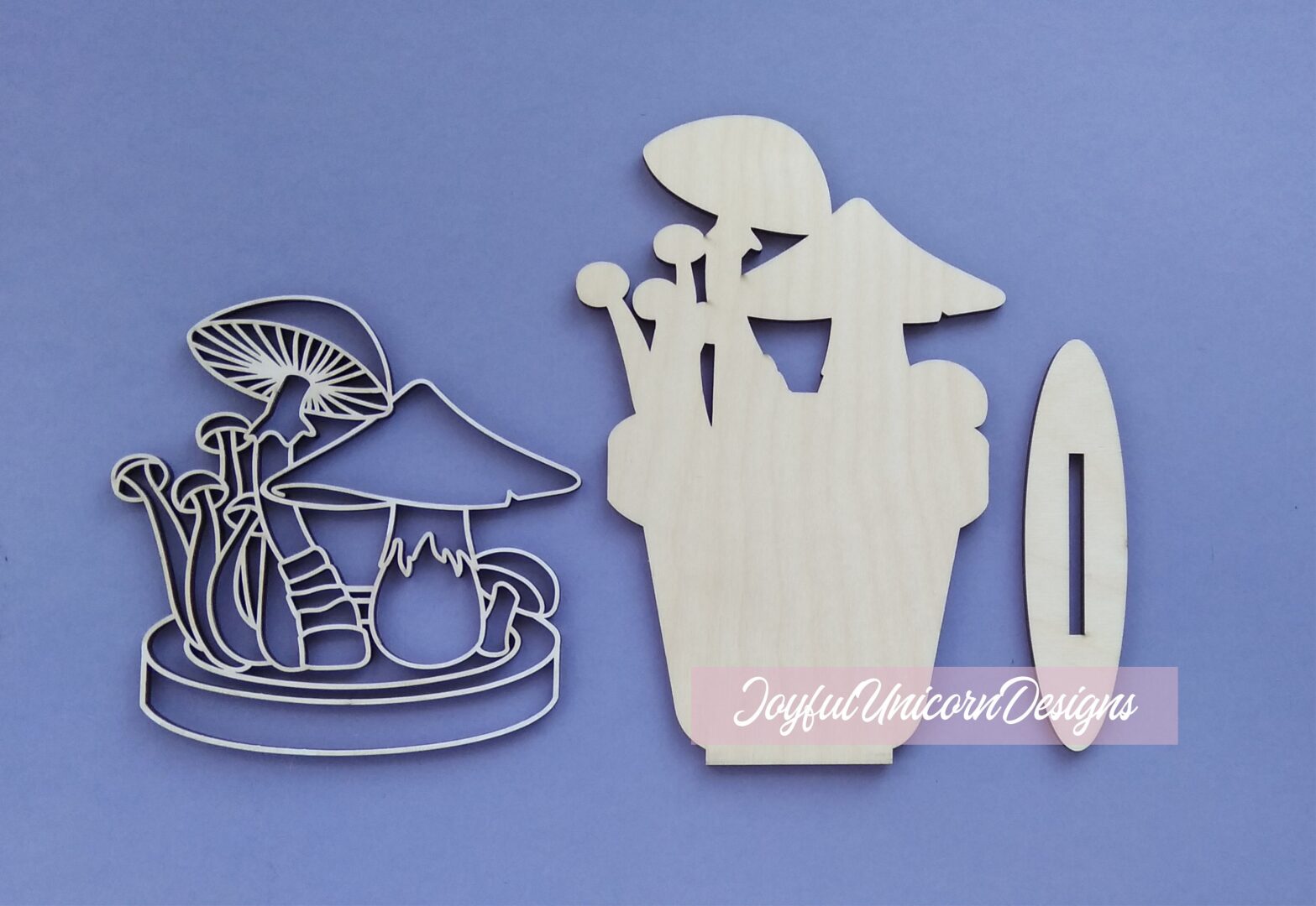 Mushrooms SVG, Laser Cut File, Glowforge Ready File, Laser Cut Plant, Potted Plant SVG - Image 2