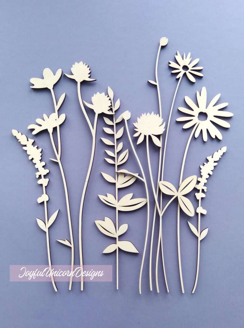 Wildflower SVG, Laser Cut Flowers SVG, Wood Flowers SVG, Laser Cut File for Cricut and Glowforge, Laser Cut Plants, Wildflower Bundle svg - Image 3