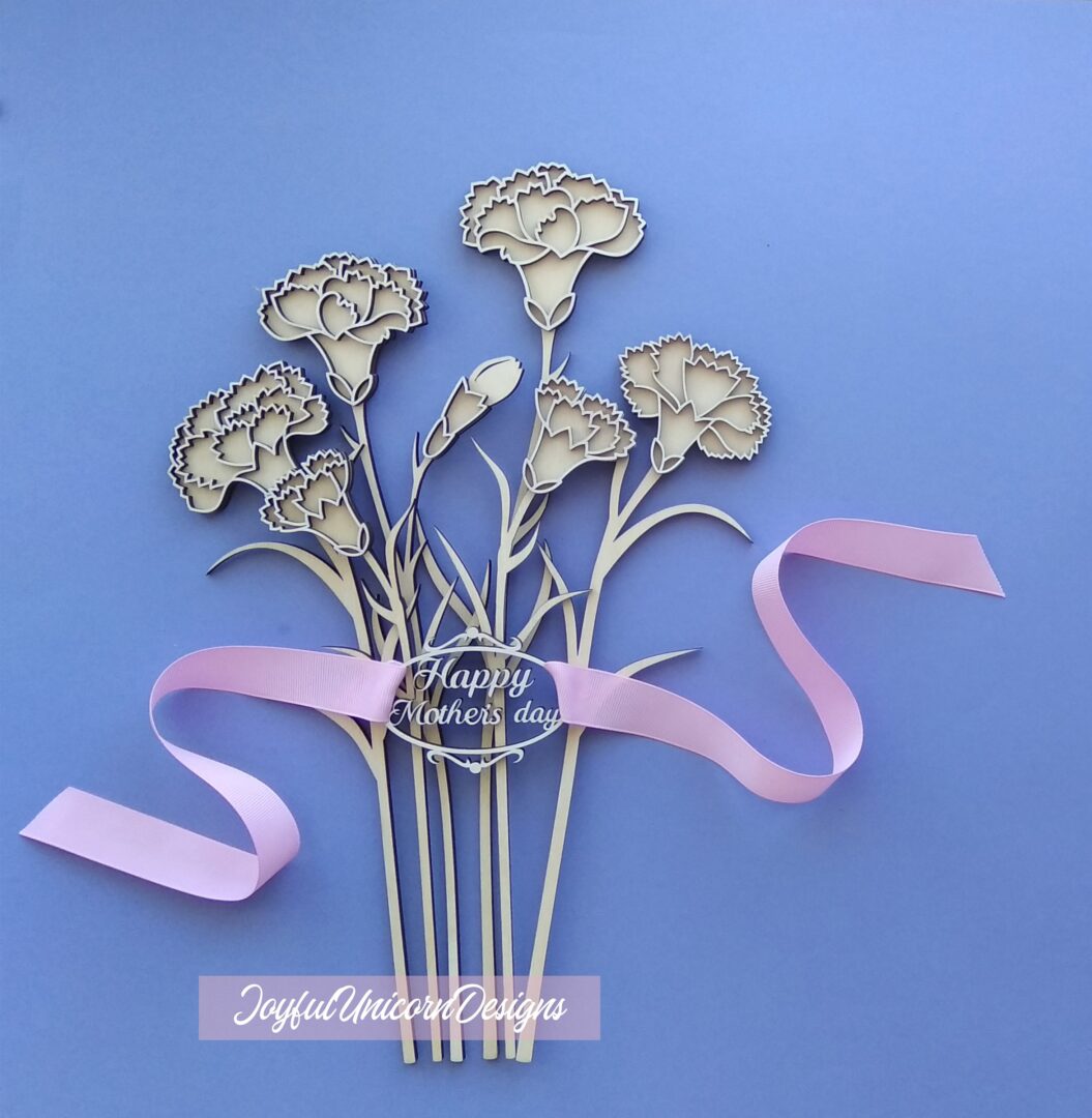 Carnations SVG Bundle, Laser Cut Flowers Bouquet SVG, Mothers Day Flowers SVG, Glowforge svg File, Cricut Flower svg, Layered Flower svg - Image 2