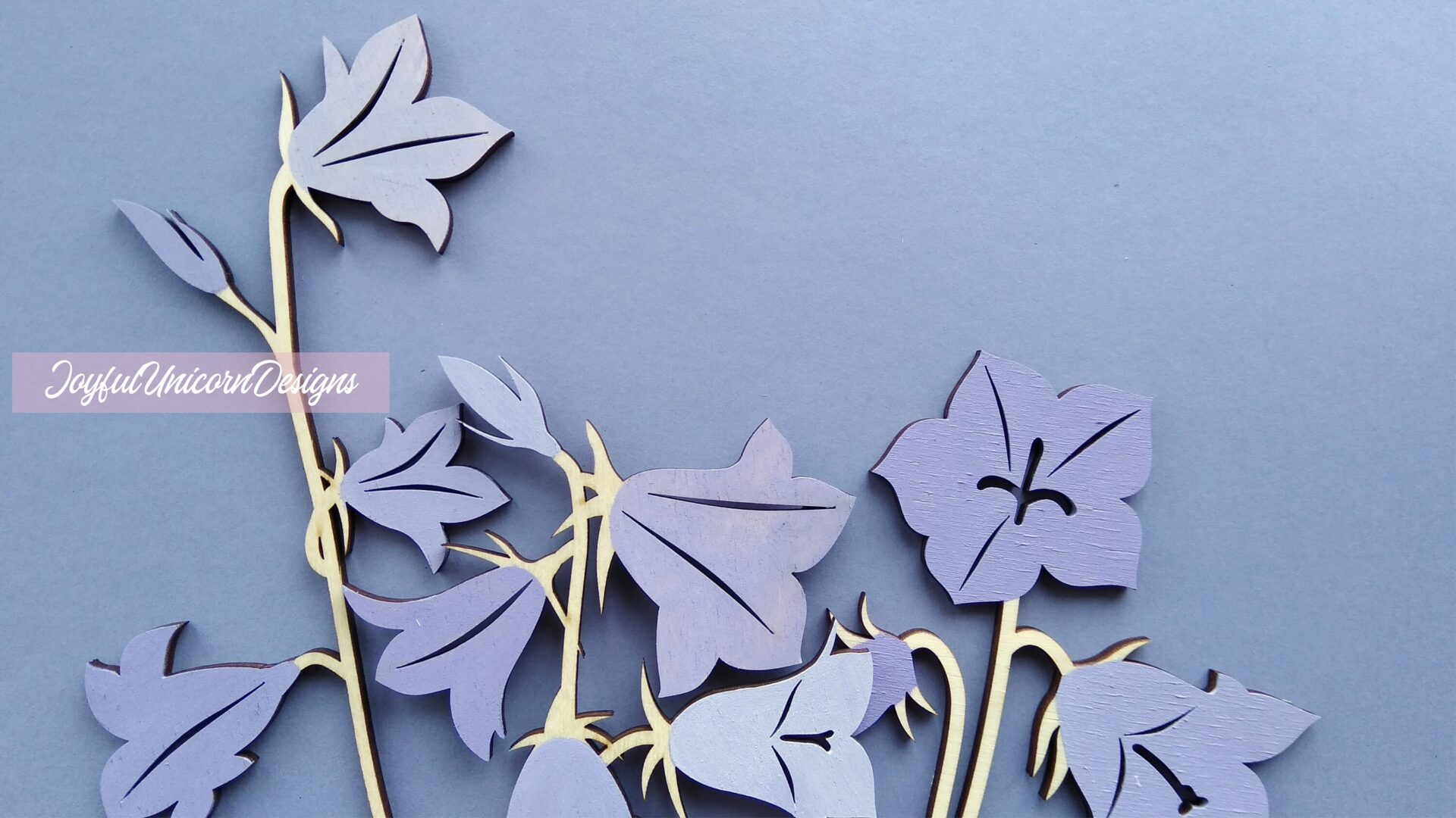 Bellflower SVG, Campanula Flower SVG, Wildflowers SVG Bundle, Laser Cut Flowers for Cricut and Glowforge, Wood Flower Bouquet - Image 2