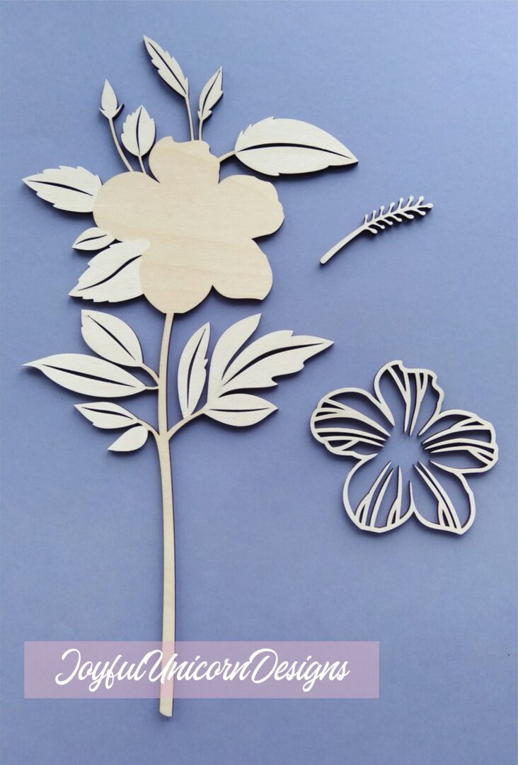 Hibiscus Flower SVG, Tropical Flower SVG, Hawaii Flower SVG, Laser Cut Flower for Cricut and Glowforge, Wildflower svg, Layered Flower svg - Image 4