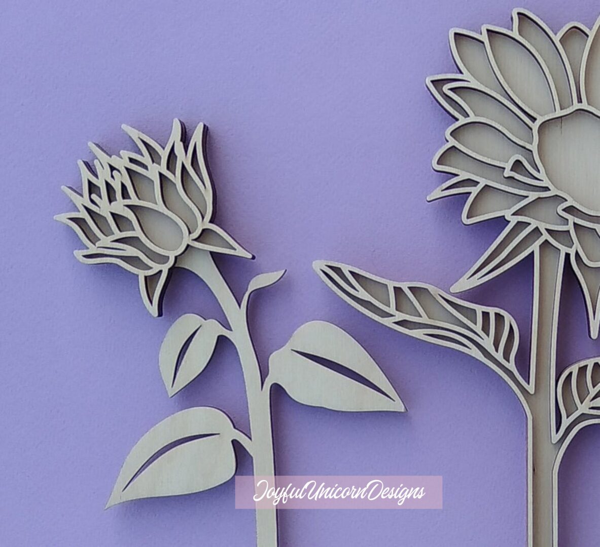 Sunflower SVG, Sunflower SVG Bundle, Wood Flower Bouquet, Laser Cut Flowers SVG, Cricut and Glowforge svg File, Layered Flower svg - Image 2
