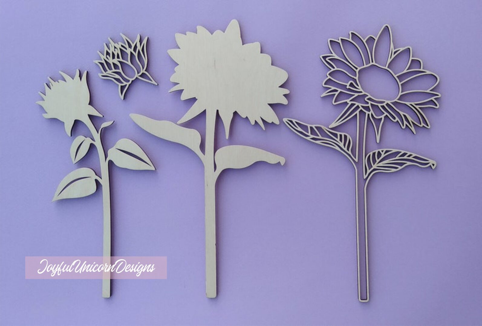 Sunflower SVG, Sunflower SVG Bundle, Wood Flower Bouquet, Laser Cut Flowers SVG, Cricut and Glowforge svg File, Layered Flower svg - Image 3
