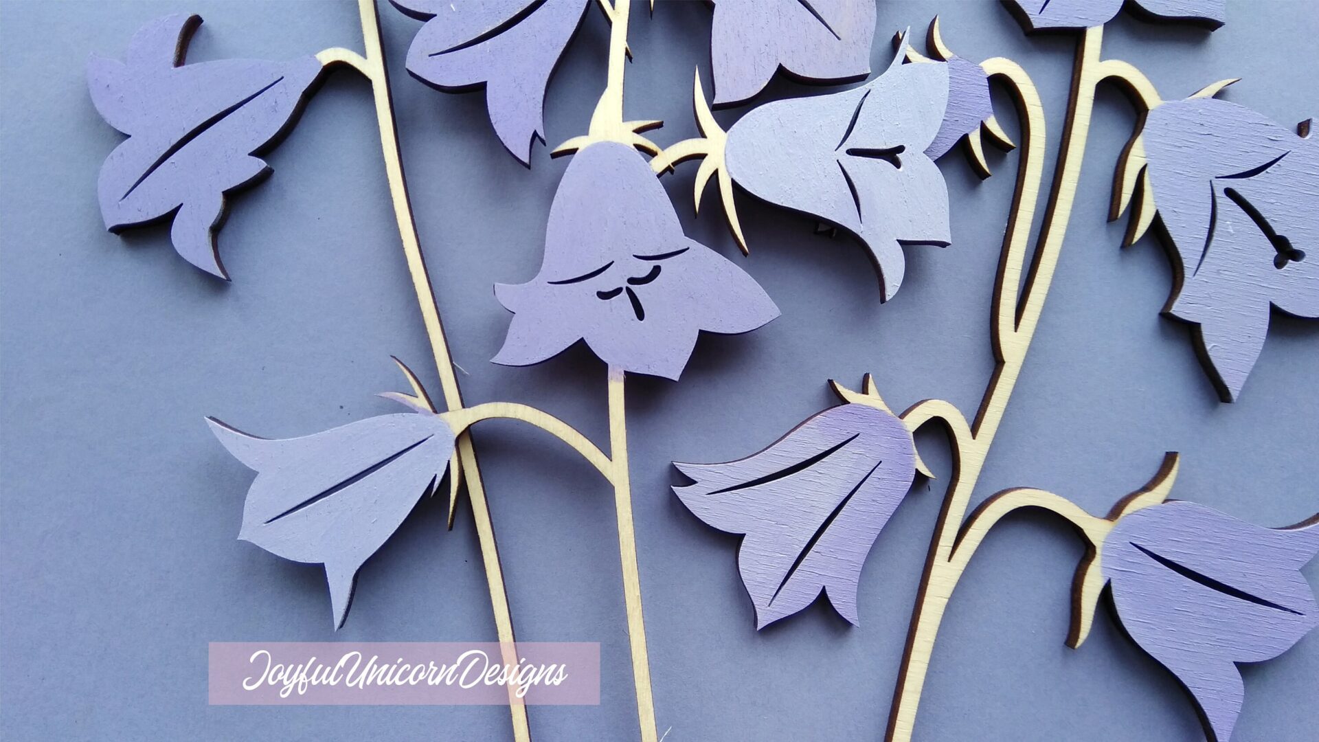 Bellflower SVG, Campanula Flower SVG, Wildflowers SVG Bundle, Laser Cut Flowers for Cricut and Glowforge, Wood Flower Bouquet - Image 3