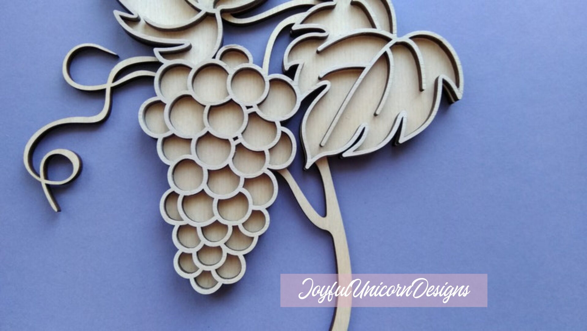 Grape SVG, Grape Branch SVG, Laser Cut Plant, Fruit SVG, Glowforge and Cricut Ready File, Layered Flower svg, Laser Cut File - Image 3