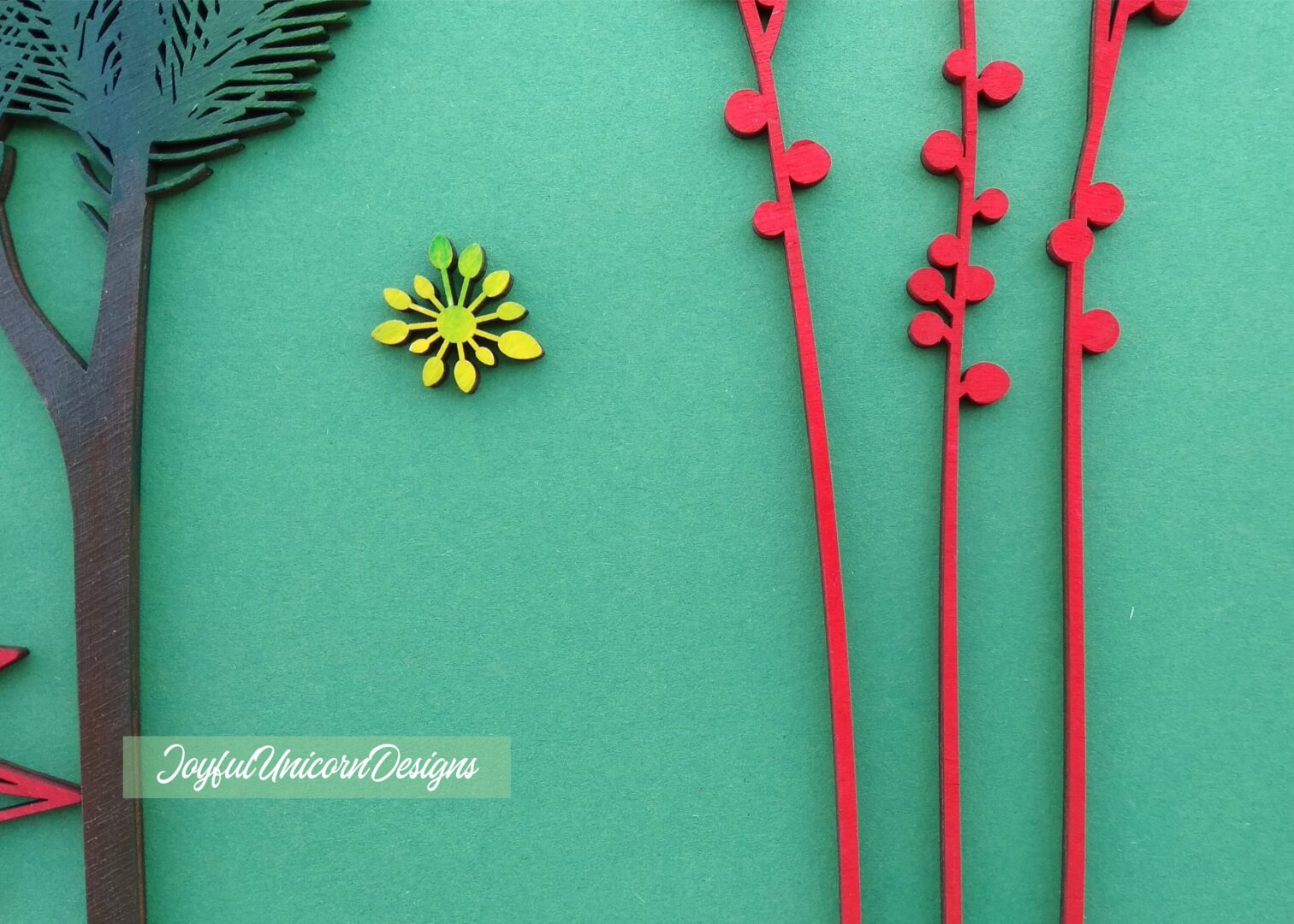 Poinsettia SVG, Christmas Flowers SVG Bundle, Laser Cut Flowers, Mistletoe Berries svg, Spruce svg, Glowforge and Cricut Ready File - Image 4