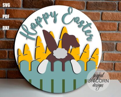 Easter Round Sign SVG Bundle, Easter Welcome Door Hanger SVG Bundle ...