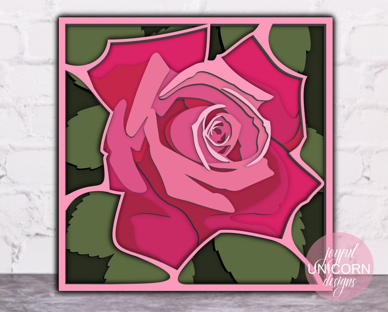 3D Rose Layered Rose SVG, Rose Mandala SVG, Glowforge and Cricut Ready File, 3D Flower svg, Multilayer Mandala, CNC File, Laser Cut Template