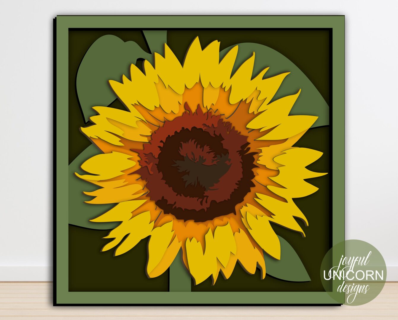 3D Layered Sunflower SVG, Sunflower Mandala SVG, Laser Cut Template, Multilayer Panel, Glowforge and Cricut Ready File, CNC File