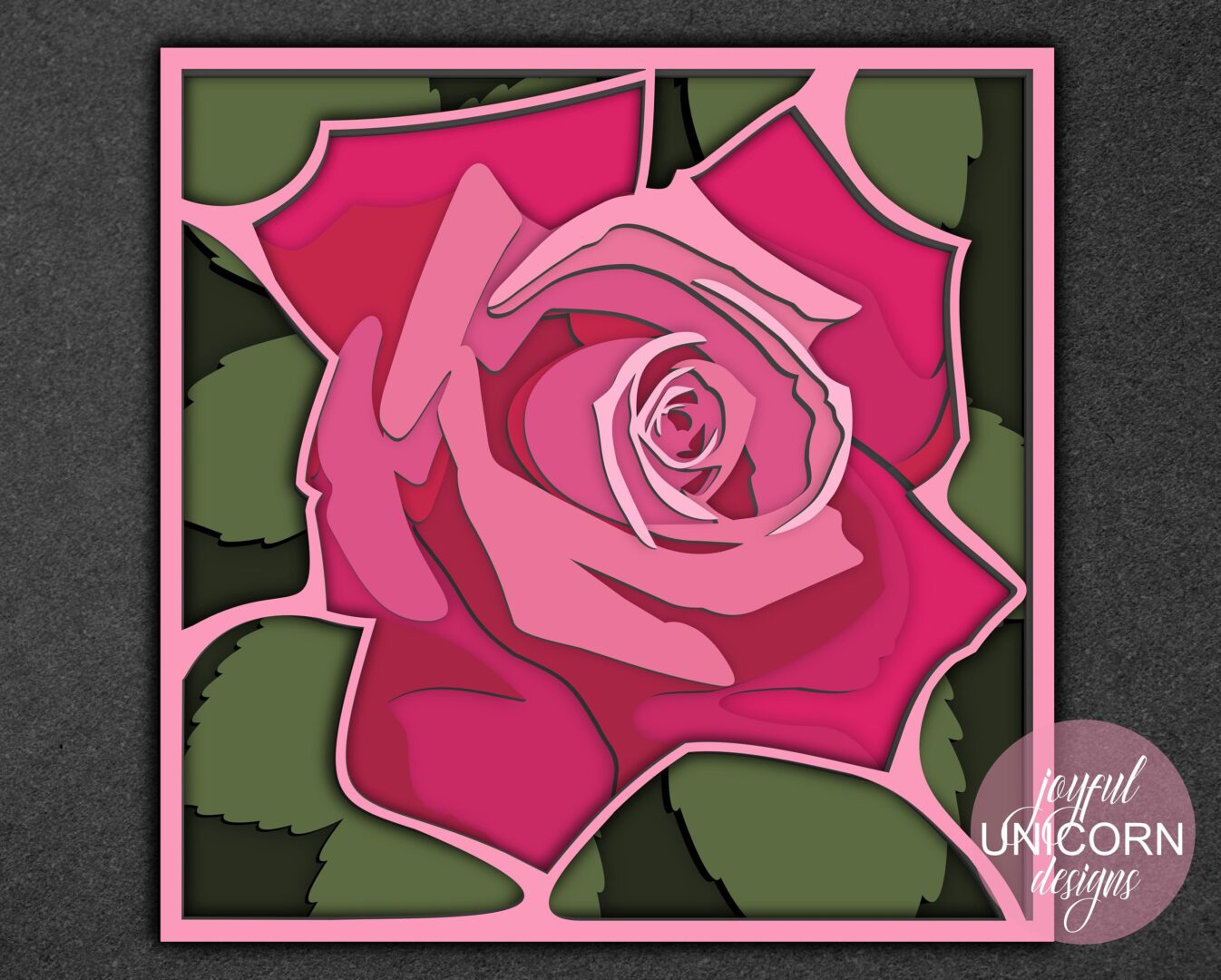 3D Rose Layered Rose SVG, Rose Mandala SVG, Glowforge and Cricut Ready File, 3D Flower svg, Multilayer Mandala, CNC File, Laser Cut Template - Image 2