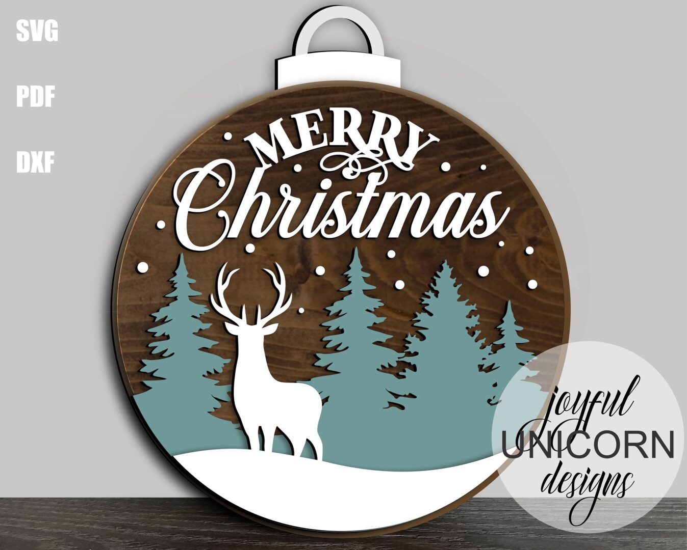 Christmas Round Signs SVG Bundle, Christmas Door Hangers, Glowforge Ready Files, Winter Welcome Signs, Christmas Front Door Decor - Image 6