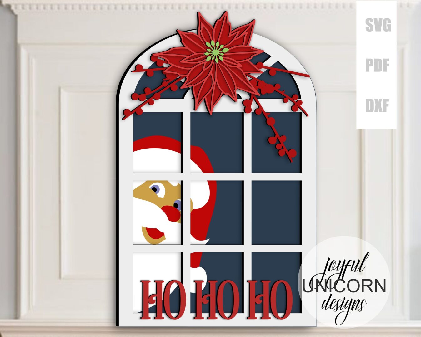 Christmas Door Hanger SVG Bundle, Glowforge Ready Files, Christmas Welcome Signs, Front Door Decor, Winter Holiday Signs, Laser Cut Files - Image 6
