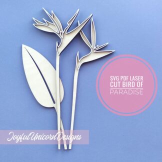 Bird of Paradise SVG, Strelitzia SVG, Laser Cut Plant SVG, Laser Cut File for Cricut and Glowforge, Wood Flower svg, Layered Flower svg