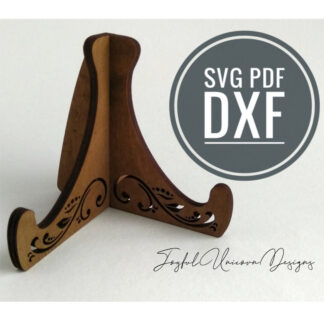 Laser Cut Easel Stand SVG, Easel Pattern SVG, Glowforge Ready file, Easel Display Stand, Wood Plate Stand SVG file
