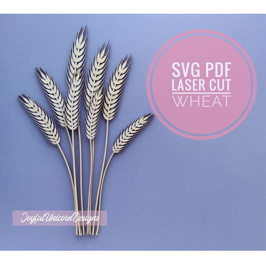 Wheat SVG, Harvest SVG, Grain SVG, Wheat svg Bundle, Laser Cut Plant, Glowforge and Cricut Ready File, Laser Cut File