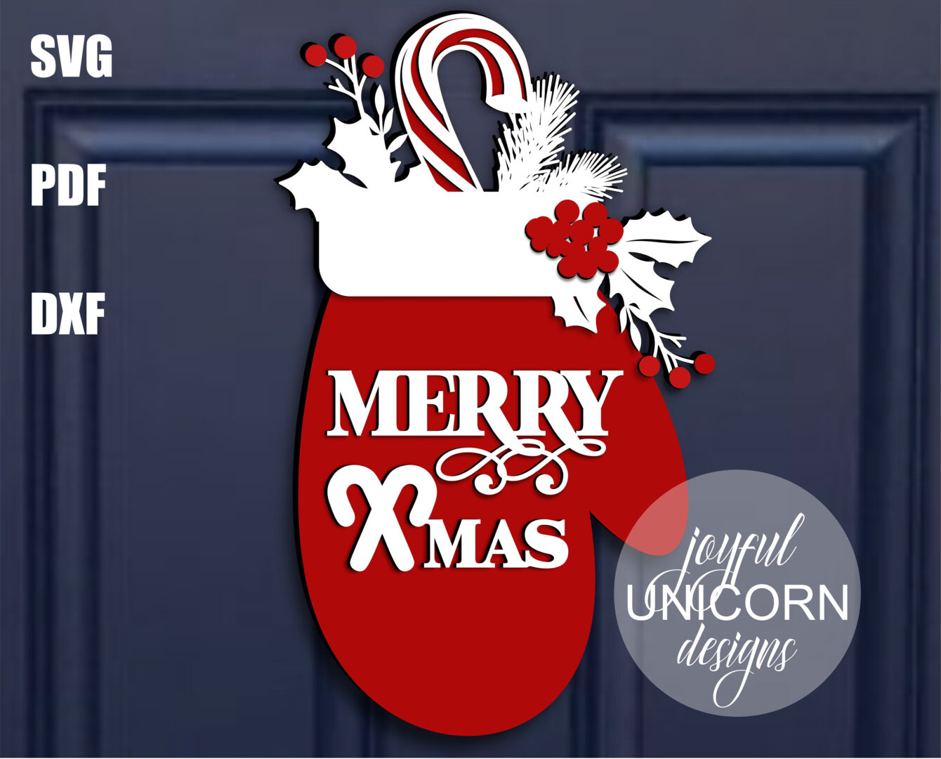 Christmas Door Hanger SVG Bundle, Glowforge Ready Files, Christmas Welcome Signs, Front Door Decor, Winter Holiday Signs, Laser Cut Files - Image 7