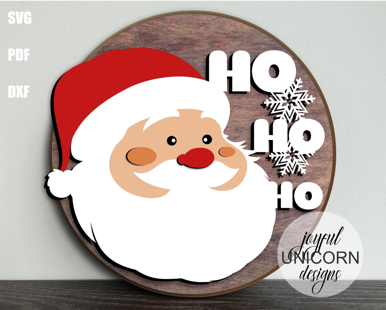Christmas Wood Round SVG Bundle, Winter Holiday Door Hangers SVG, Glowforge and Cricut Ready Files, Front Door Signs SVG, Laser Cut Files - Image 4