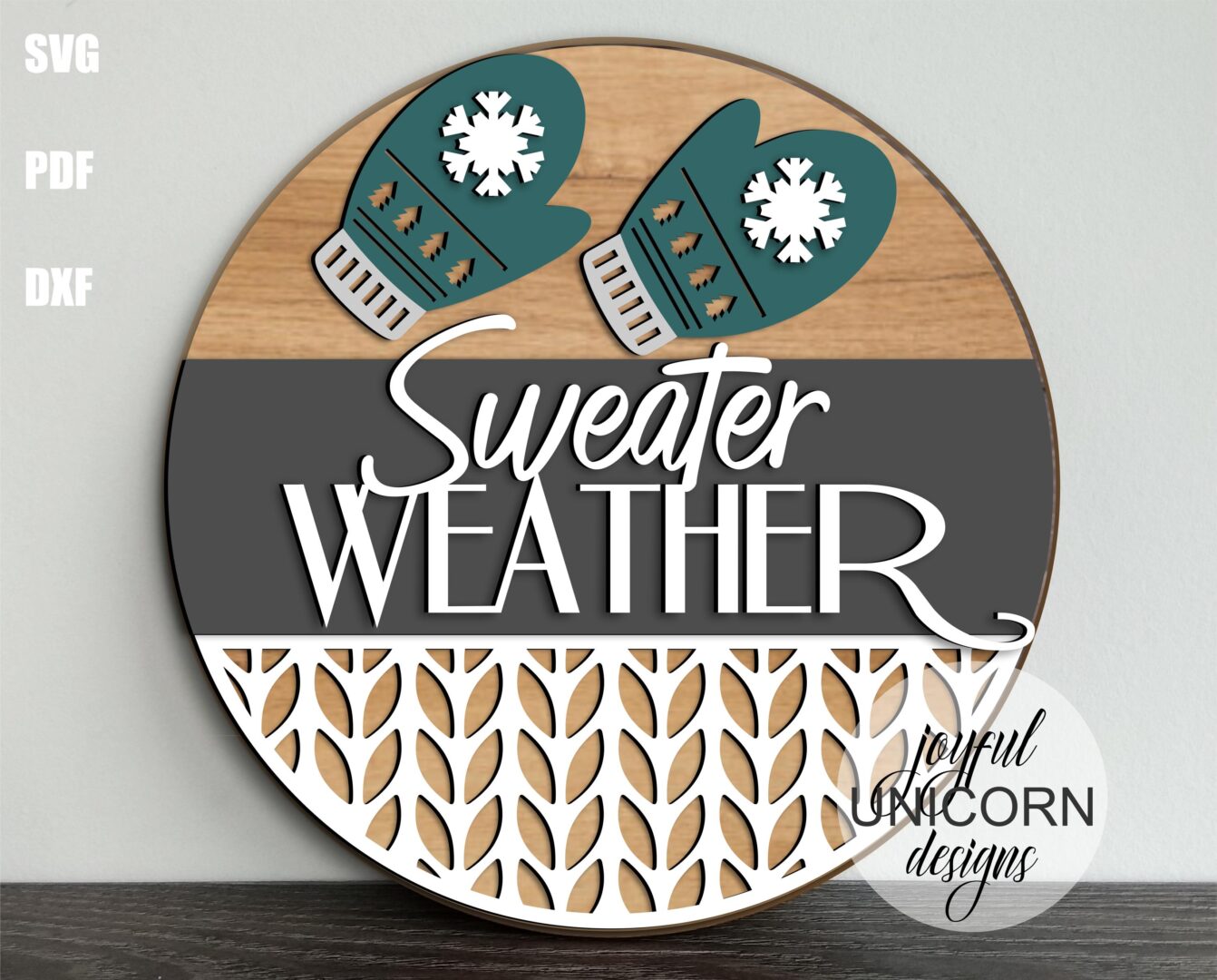 Christmas Wood Round Signs SVG Bundle, Winter Holiday Signs, Glowforge and Cricut Ready Files, Laser Cut Files, Christmas Welcome Signs SVG - Image 4