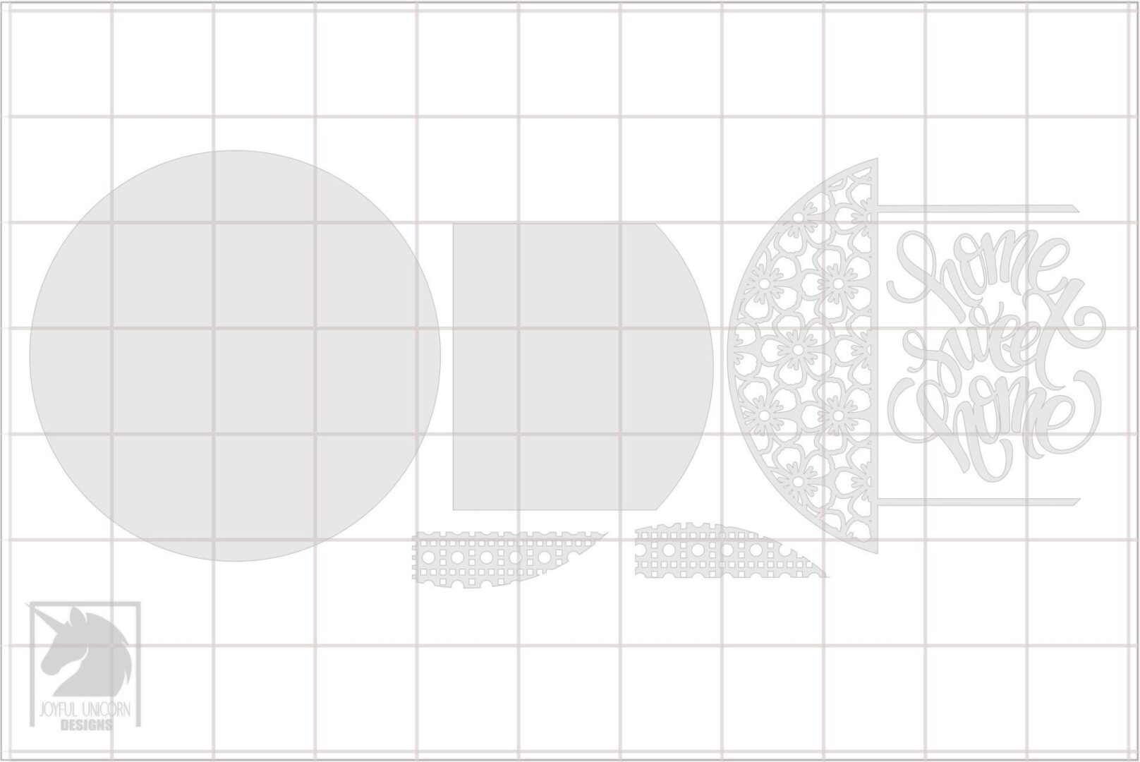 Home Sweet Home Door Hanger SVG, Daisy Round Sign, Glowforge and Cricut Ready File, Floral Welcome Sign SVG, Laser Cur File, Farmhouse Sign - Image 3