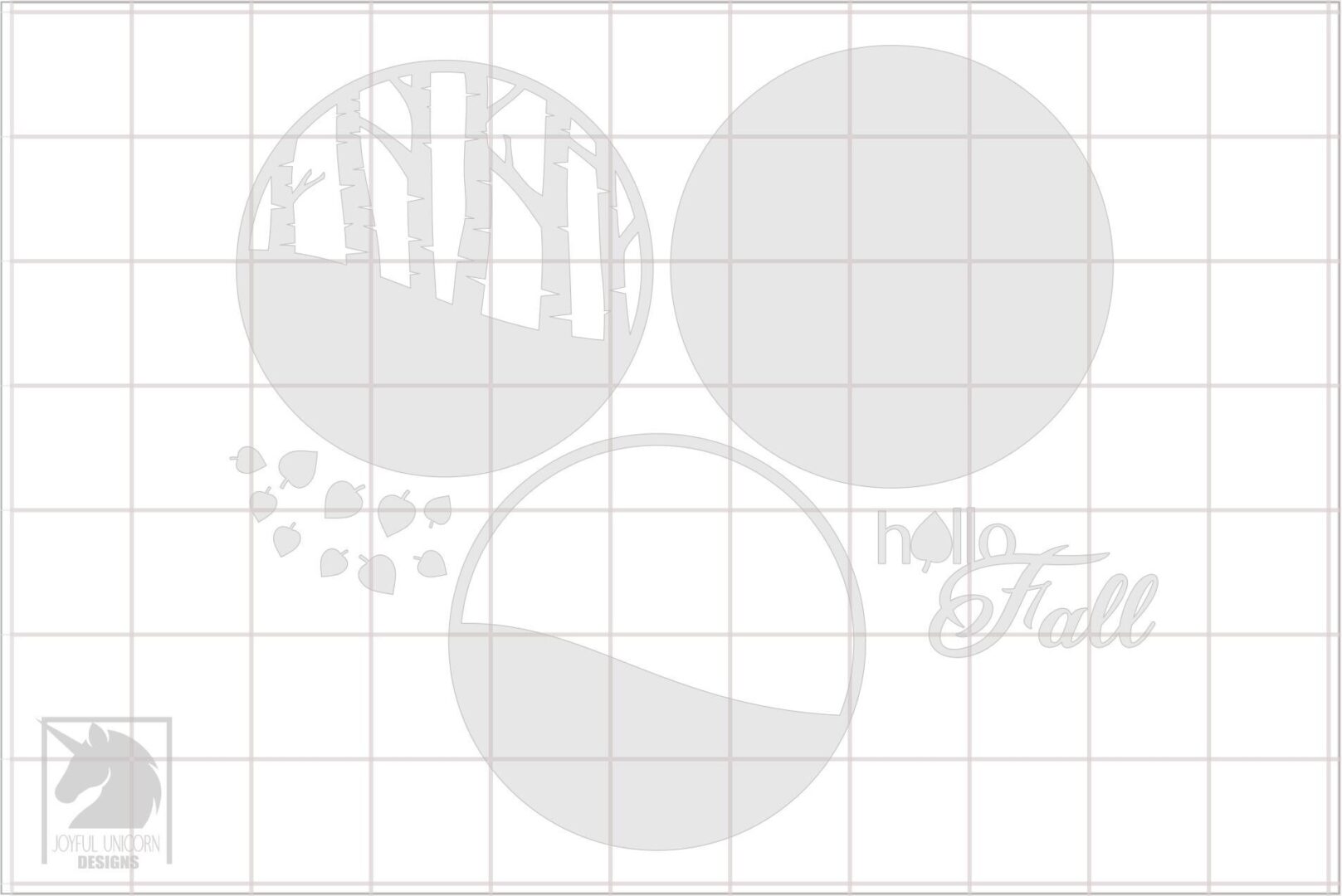 Hello Fall Birch Tree Sign SVG Autumn Forest Door Hanger Glowforge Cricut CNC Ready File Autumn Front Door Decor Laser Cut File - Image 3