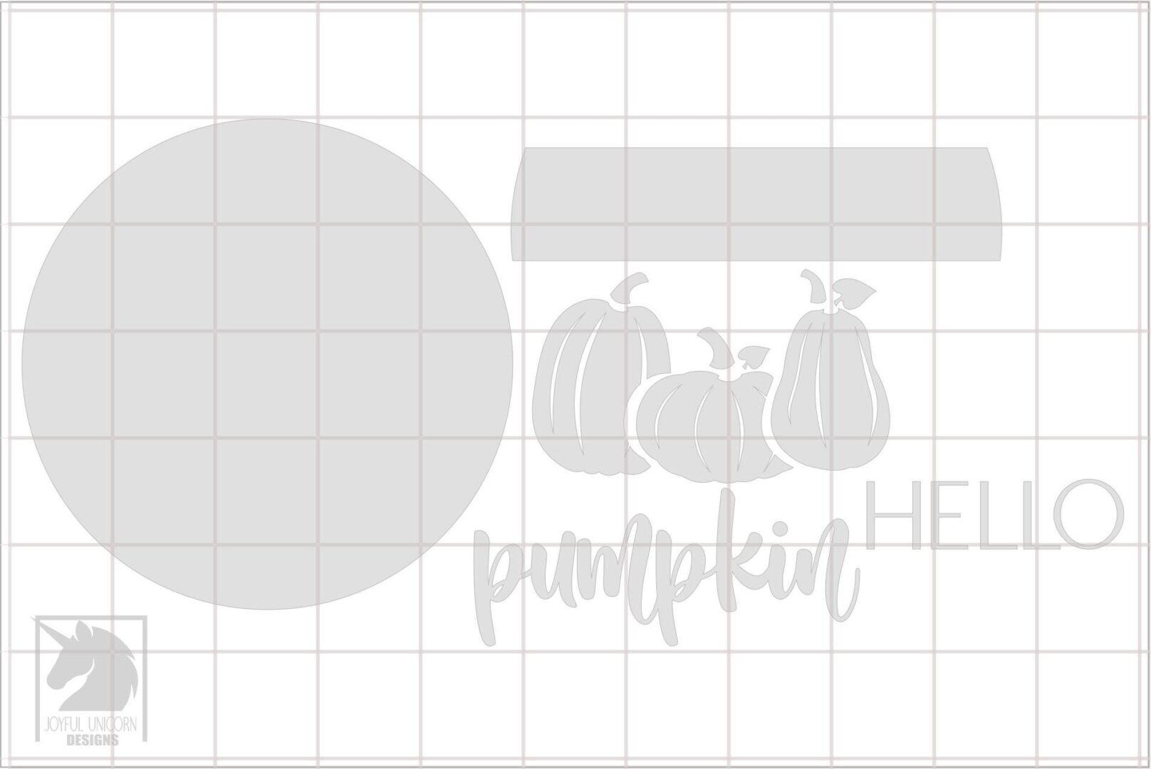 Hello Pumpkin Door Hanger SVG Fall Pumpkin Round Sign Laser Cut File Autumn Porch Decor Glowforge & XTool Ready Digital Download PDF DXF - Image 3