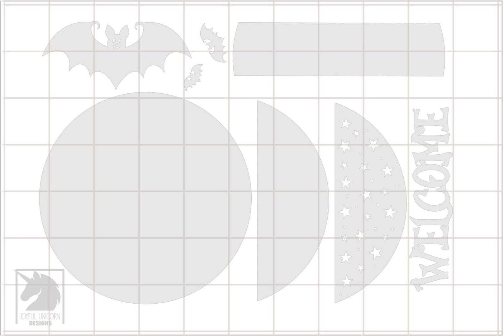 Halloween Bat Welcome Sign SVG Cute Halloween Door Hanger Laser Cut File Glowforge for Cricut Xtool Front Porch Sign Halloween Decor SVG - Image 3