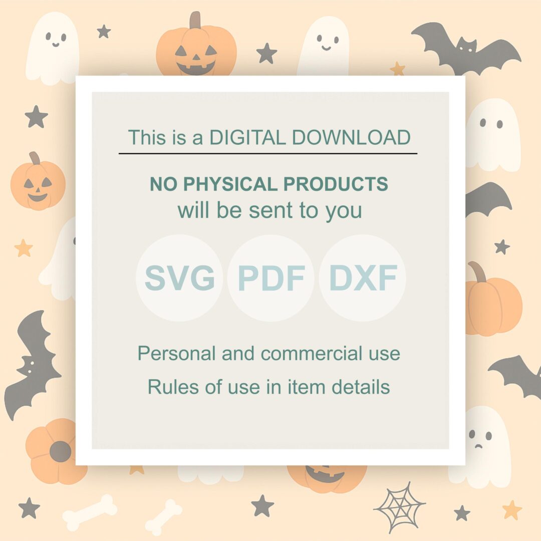 Happy Halloween Door Hanger SVG Pumpkin Welcome Sign SVG Halloween Round Sign Laser Cut File GLowforge Xtool Cricut File Front Door Decor - Image 4