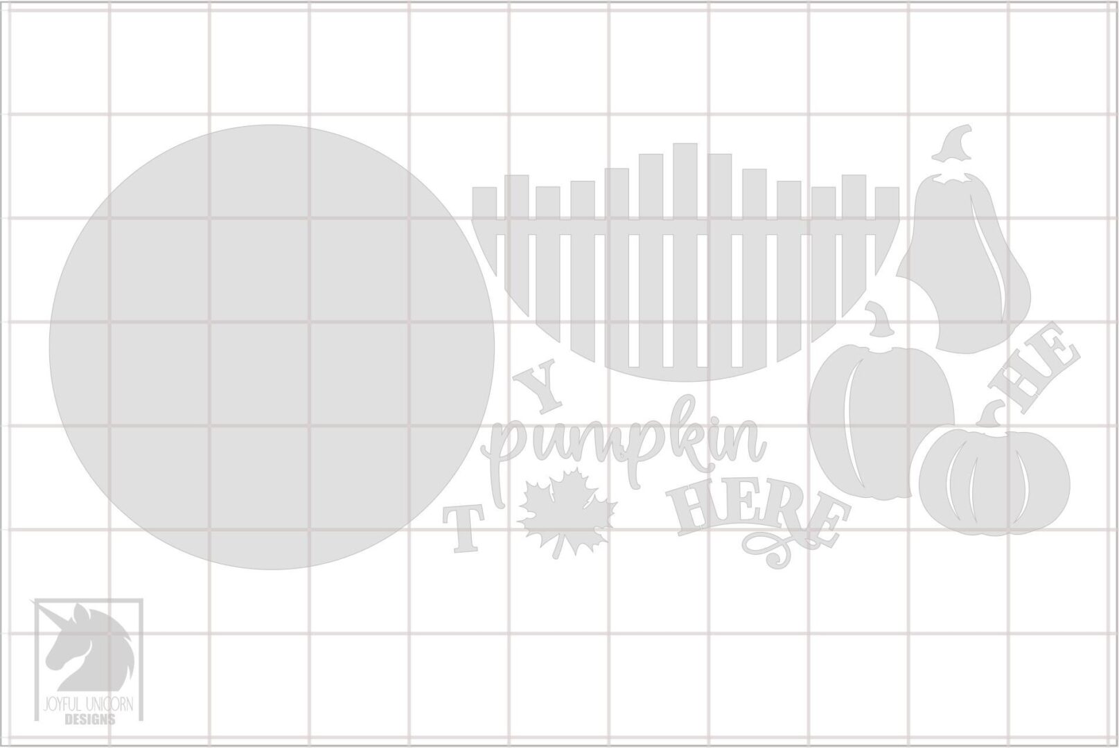Hey There Pumpkin Door Hanger SVG Fall Pumpkin Fence Round Sign Laser Cut File Autumn Porch Decor Glowforge & XTool Digital Download PDF DXF - Image 3