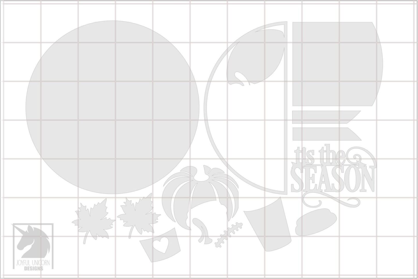 Tis the Season Fall Round Sign SVG, Fall Football Round Door Hanger, Pumpkin Spice Sign, Glowforge Laser File, Fall Welcome Front Door Sign - Image 3