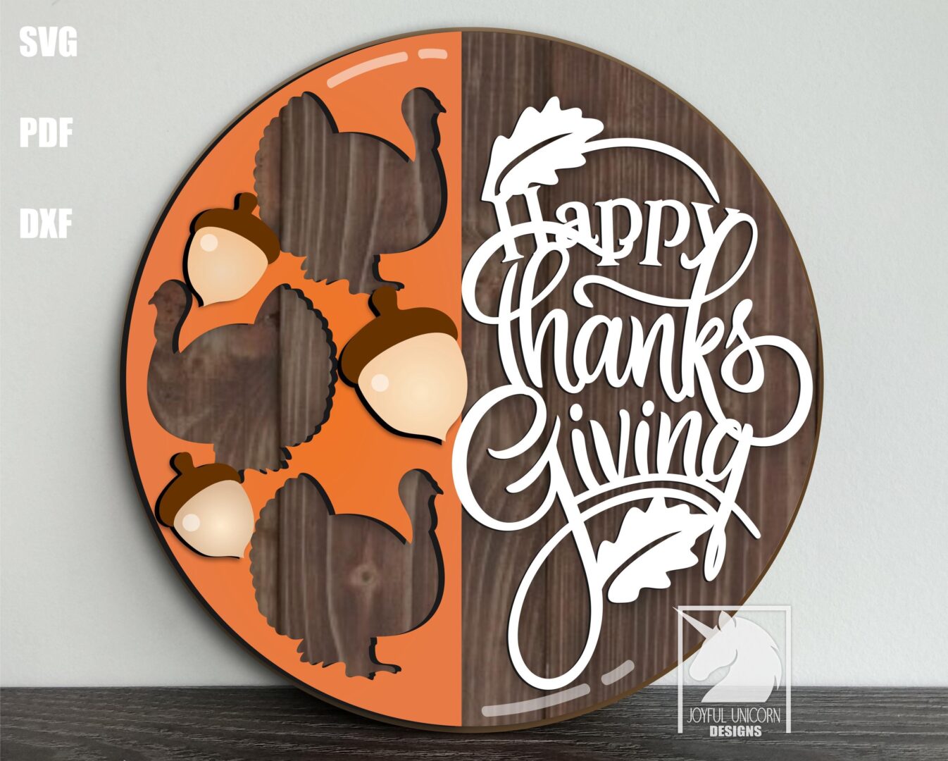 Fall Round Signs SVG Bundle, Pumpkin Door Hanger SVG, Fall Gnome Welcome Sign, Thanksgiving Day Laser Cut File for Glowforge, Xtool, Cricut - Image 2