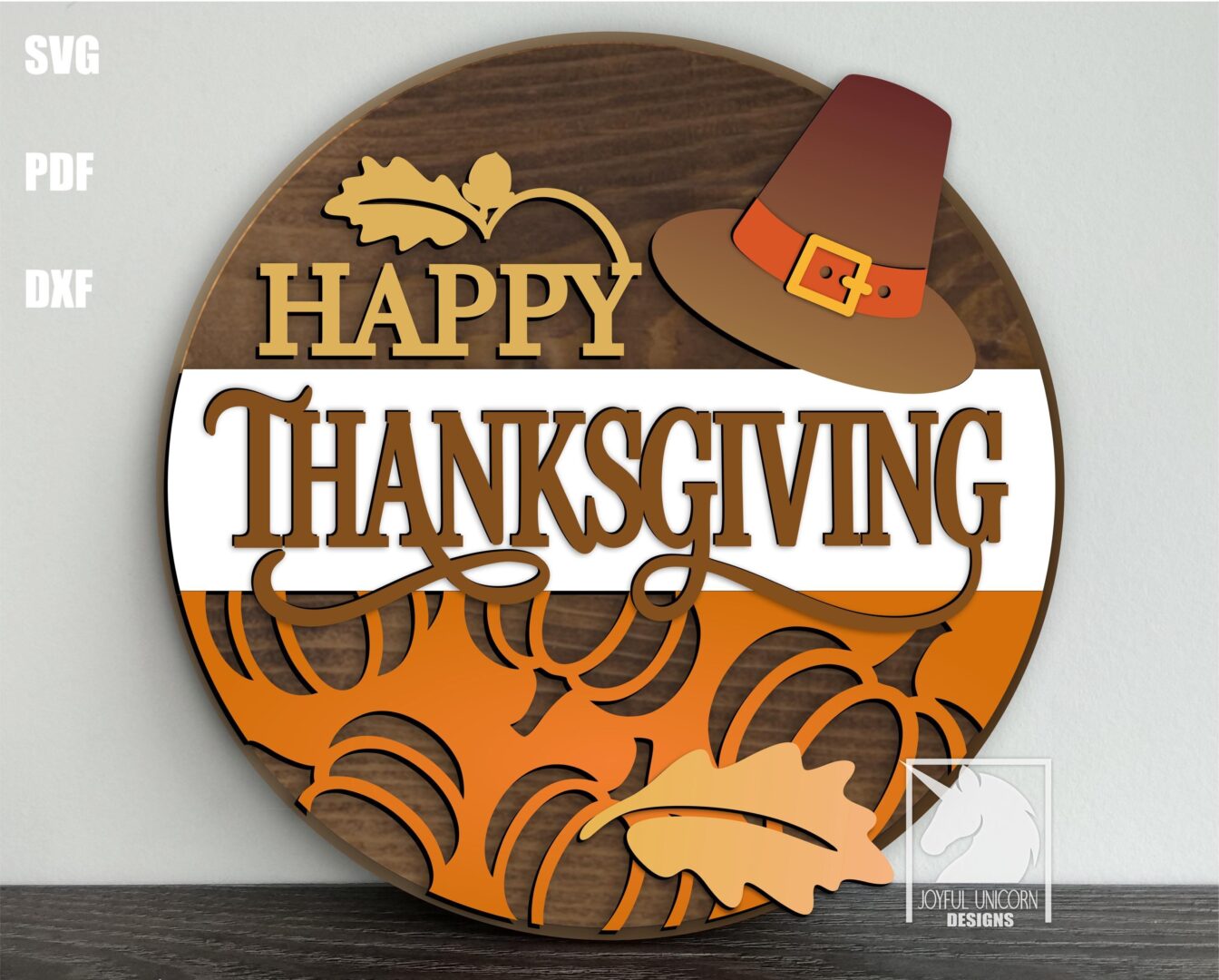 Fall Round Signs SVG Bundle, Pumpkin Door Hanger SVG, Fall Gnome Welcome Sign, Thanksgiving Day Laser Cut File for Glowforge, Xtool, Cricut - Image 5