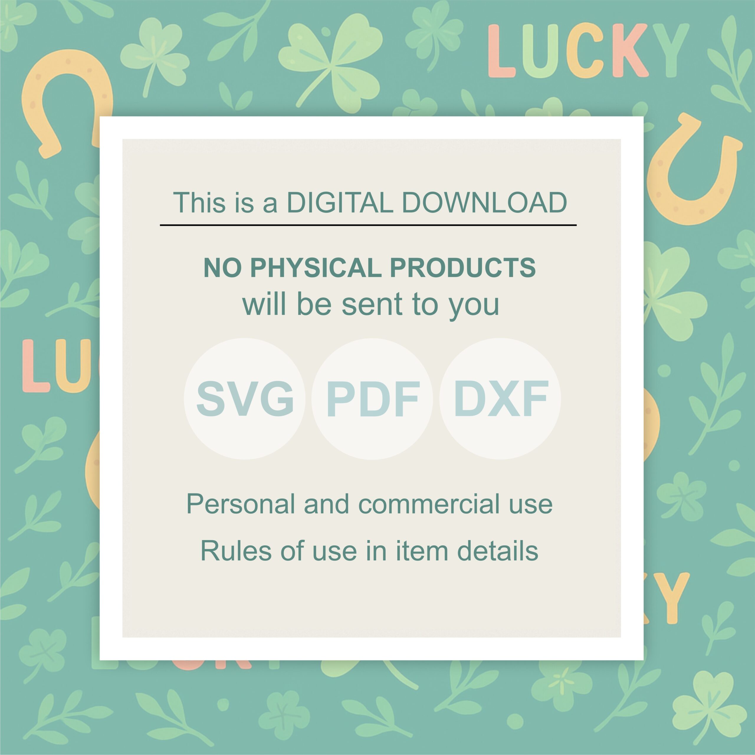 Lucky Sign SVG, St. Patrick's Day Door Hanger SVG, Welcome Round sign SVG, Shamrock Welcome Sign, Laser Cut File, Glowforge svg File - Image 4