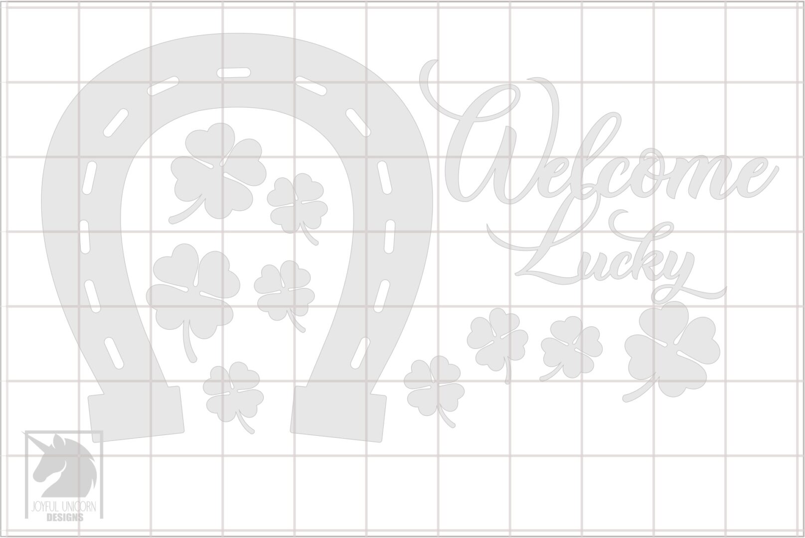 Lucky Sign SVG, St. Patrick's Day Door Hanger SVG, Welcome Round sign SVG, Shamrock Welcome Sign, Laser Cut File, Glowforge svg File - Image 3