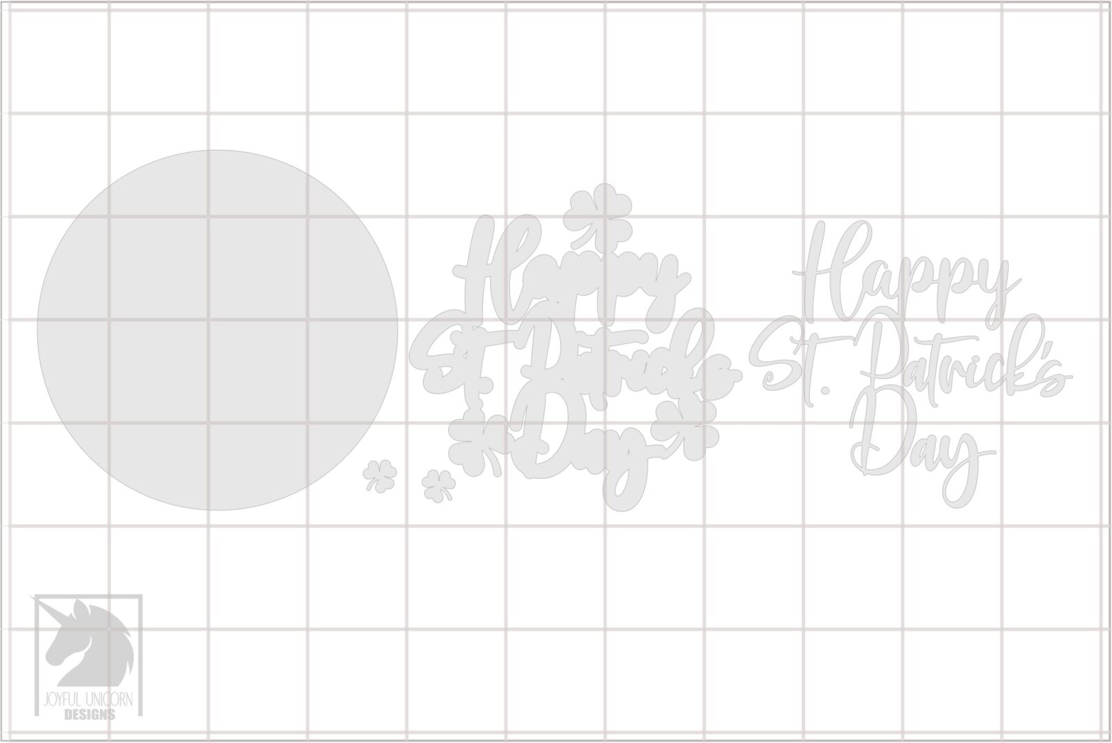 Happy St Patrick's Day Wood Round Sign SVG, Shamrock Door Hanger SVG, Clover Welcome Sign, Glowforge and Cricut Ready File, Door Decor SVG - Image 3