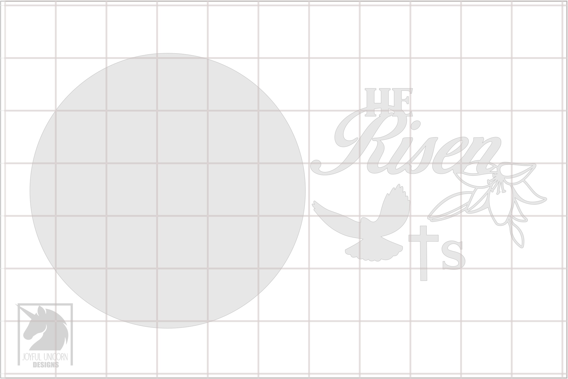 He Is Risen Door Hanger SVG, Easter Religious Sign SVG, Easter Welcome Sign SVG, Glowforge and Cricut Ready File, Easter Front Door Decor - Image 3