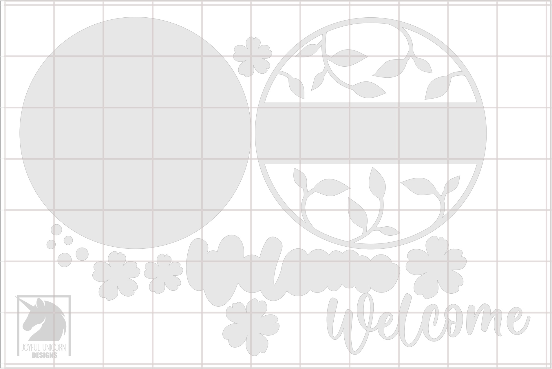 Daisy Welcome Sign SVG, Floral Door Hanger SVG, Spring Door Hanger, Summer Welcome Sign, Glowforge and Cricut Ready File, Laser Cut File - Image 3