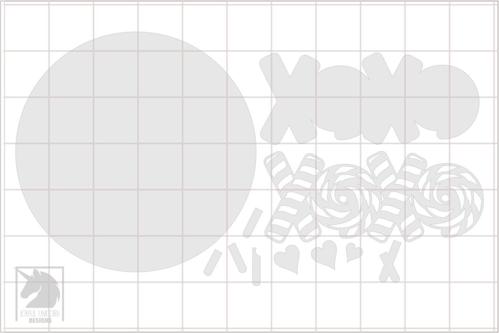 XoXo Door Hanger SVG, Valentine Lollipop Sign SVG, Glowforge and Cricut Ready File, Valentine's Day Front Door Sign, Laser Cut File SVG - Image 3
