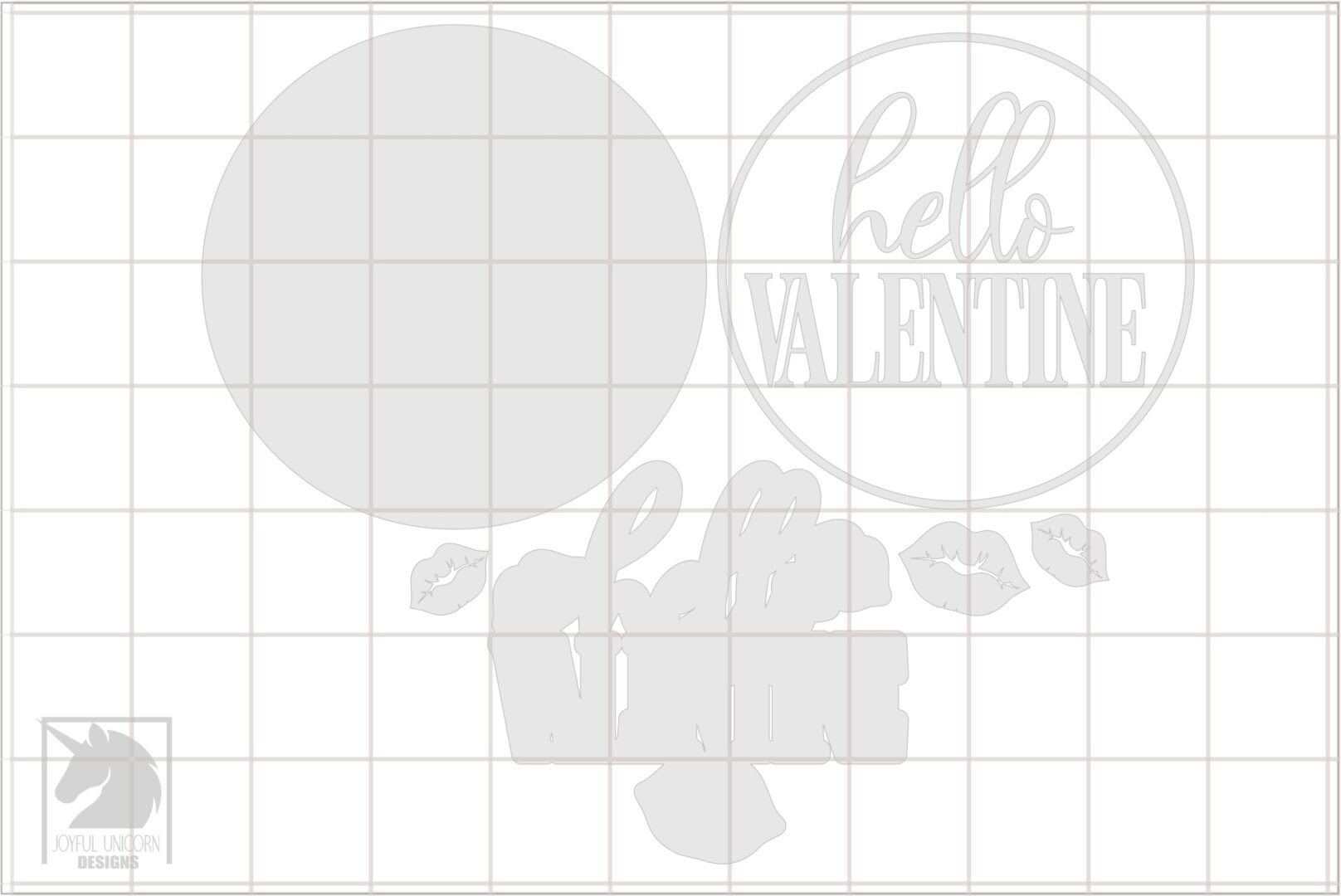 Hello Valentine Door Hanger SVG, Valentine's Day Welcome Sign SVG, Glowforge and Cricut Ready File, Love Front Door Decor, Laser Cut File - Image 3
