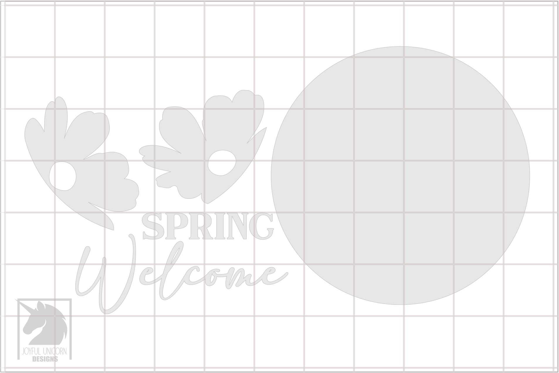 Welcome Spring Sign SVG, Daisy Door Hanger SVG, Floral Door Hanger SVG, Wood Round Sign, Laser Cut File, Glowforge svg File - Image 3