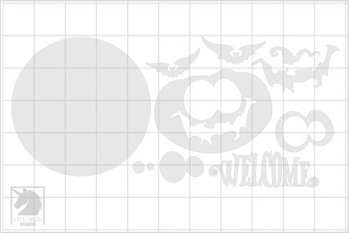 Halloween Pumpkin Welcome Sign SVG, Spooky Halloween Door Hanger DXF, Halloween Bat Front Porch Sign, Glowforge, Cricut, Xtool File - Image 3